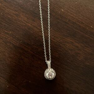 Silver Gemstone Pendant Necklace